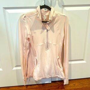 LULULEMON -size 4 light pink quarter zip pullover.